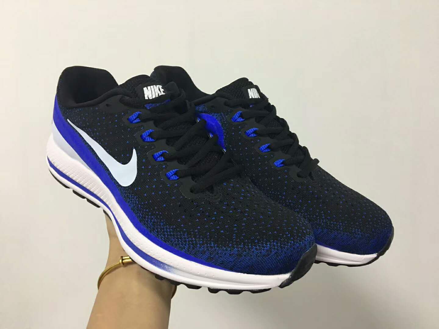 Nike Flyknit Lunar 2 iD Royal Blue White Shoes - Click Image to Close